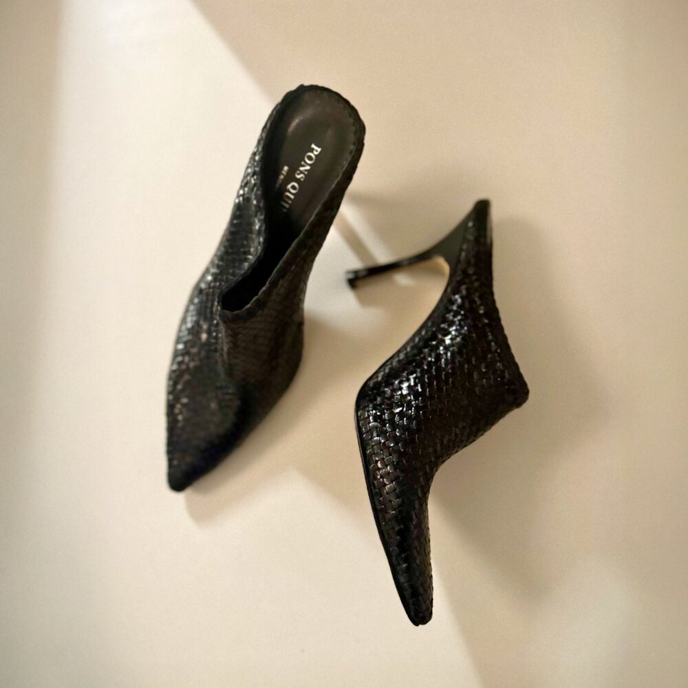 Pons Quintana Woven Leather Heels